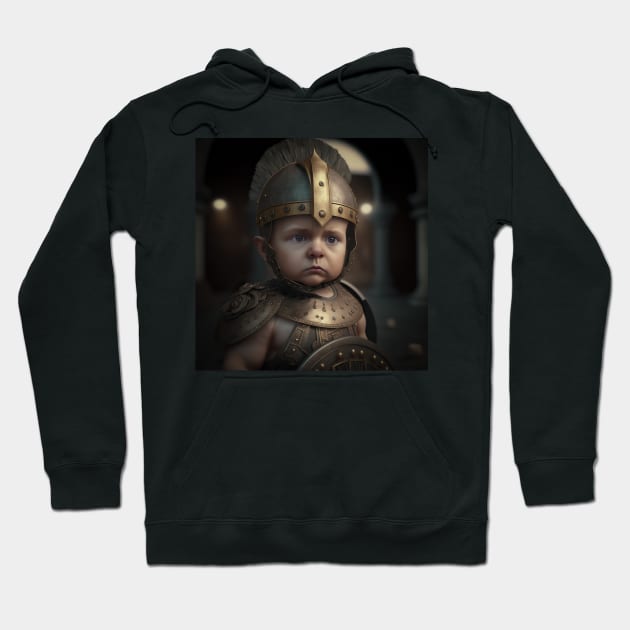 A Cute Gladiator Baby Hoodie by daniel4510